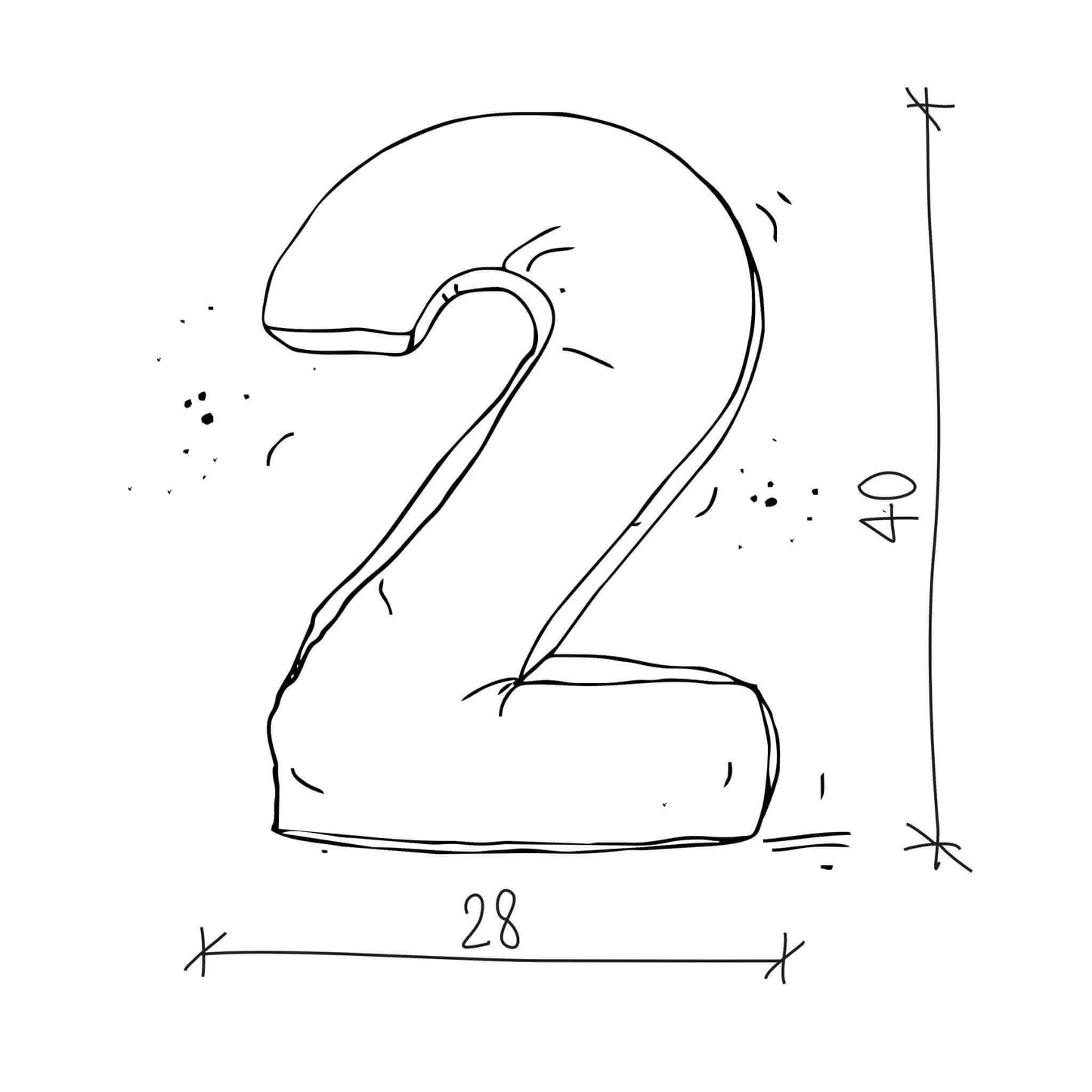 Velvet Cojín con númeross 2 | Number Cushion
