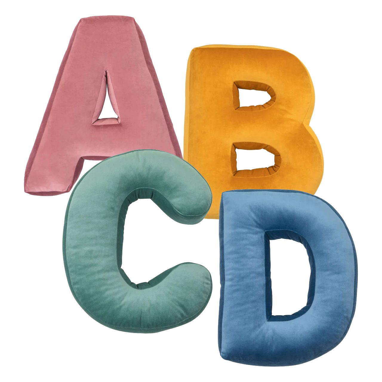 Set of 4 Velvet Letters