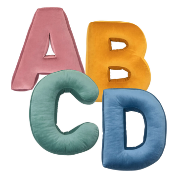 Set of 4 Velvet Letters