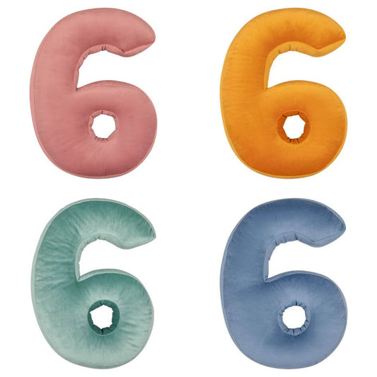 Velvet Number Cushions 6 | Number Cushion
