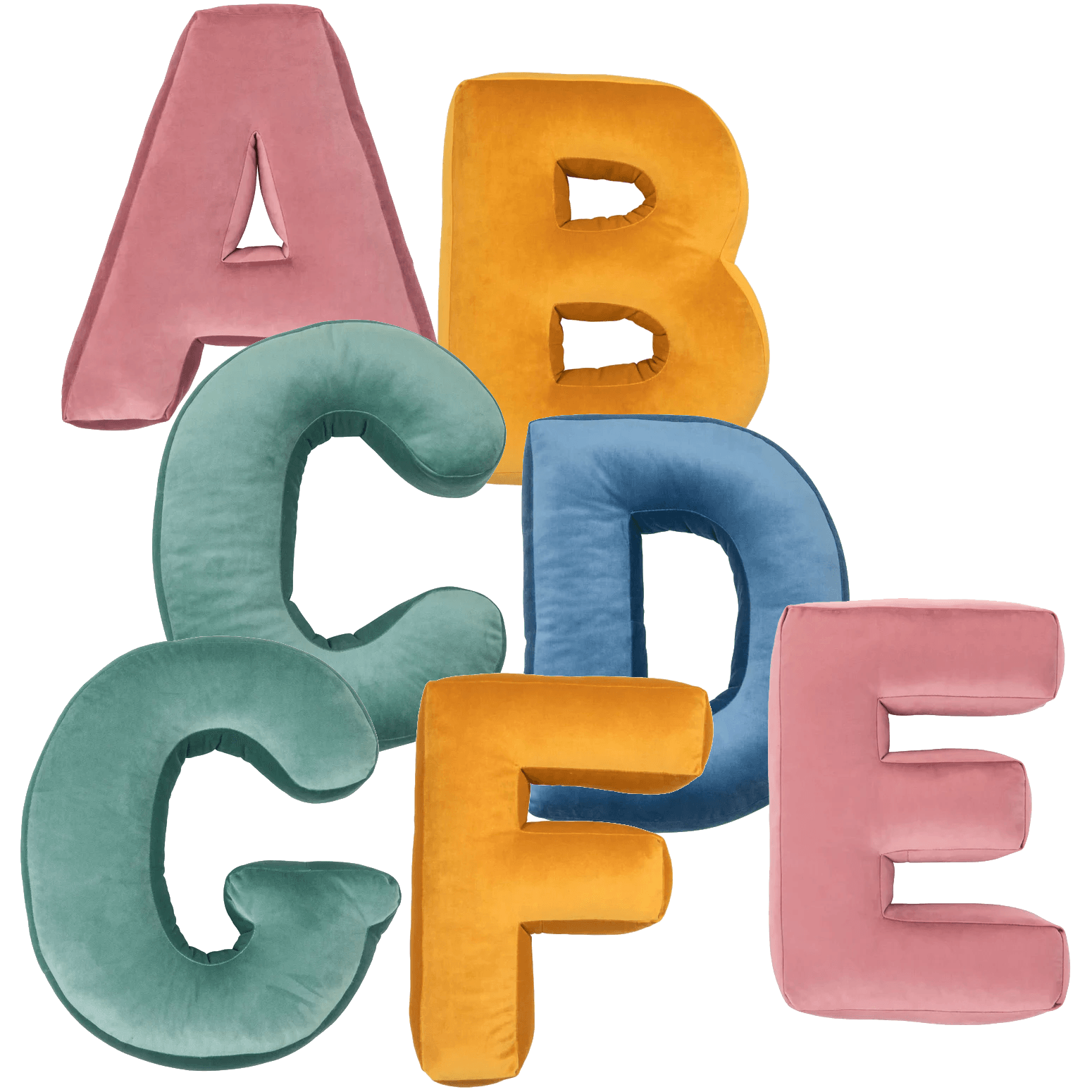 Velvet Lettering Set of 7 Velvet Letters