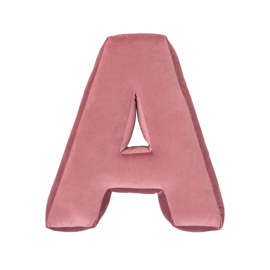 Velvet letter cushion A | Alphabet Cushion