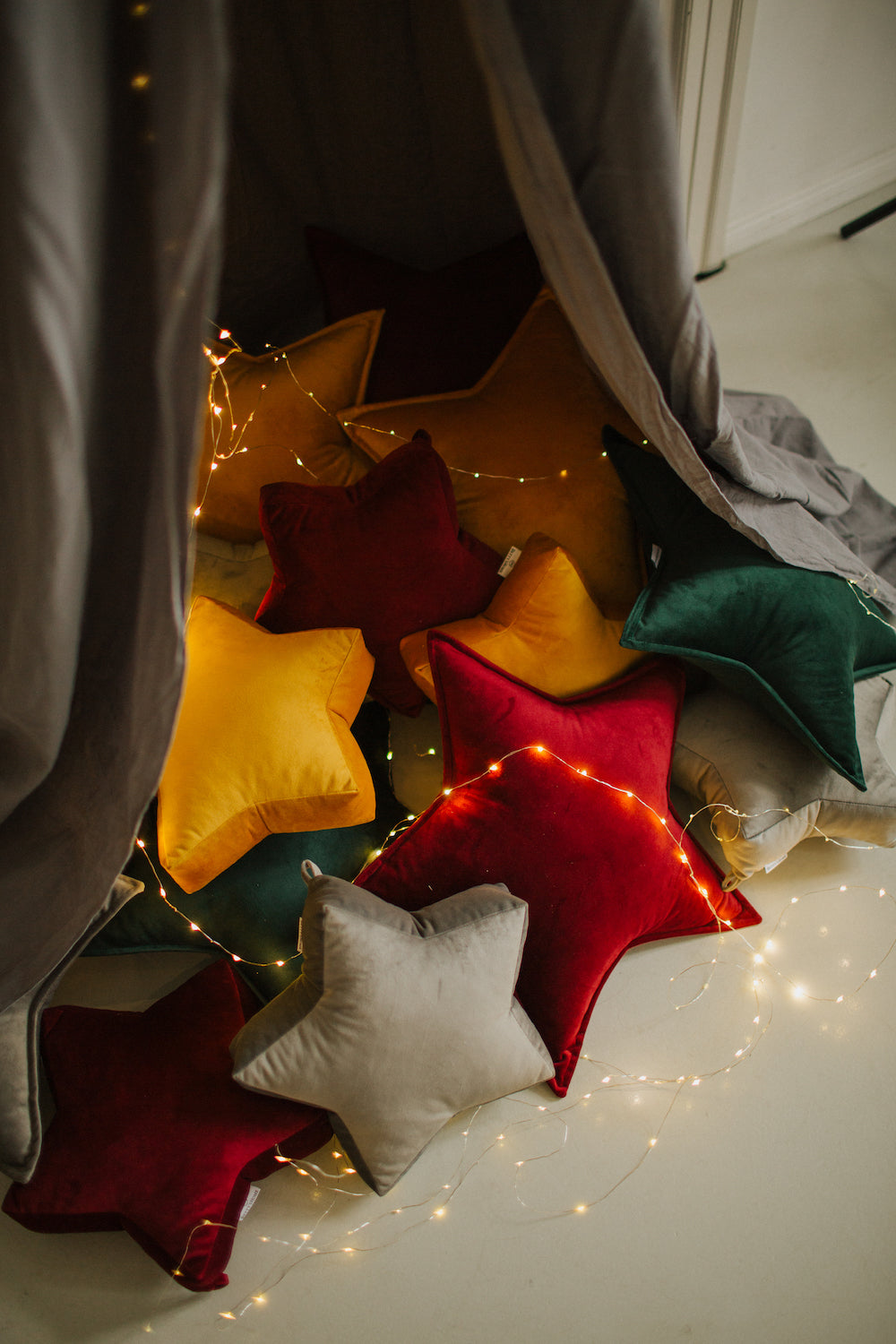 velvet star cushion wine red by bettys home among other velvet star pillows under cotton canopy