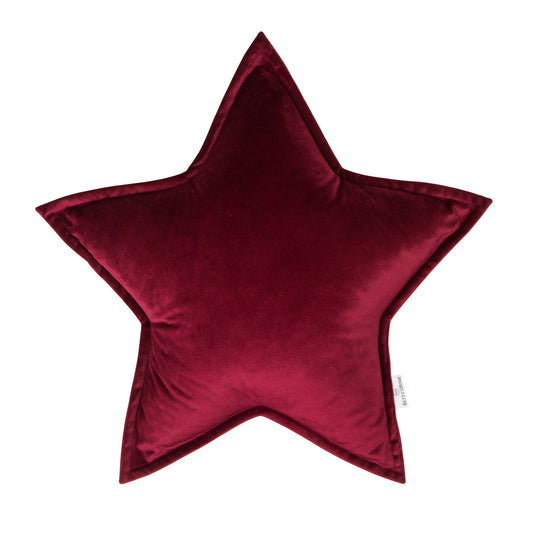 velvet star cushion wine red by bettys home. Unique christmas bedroom decoration