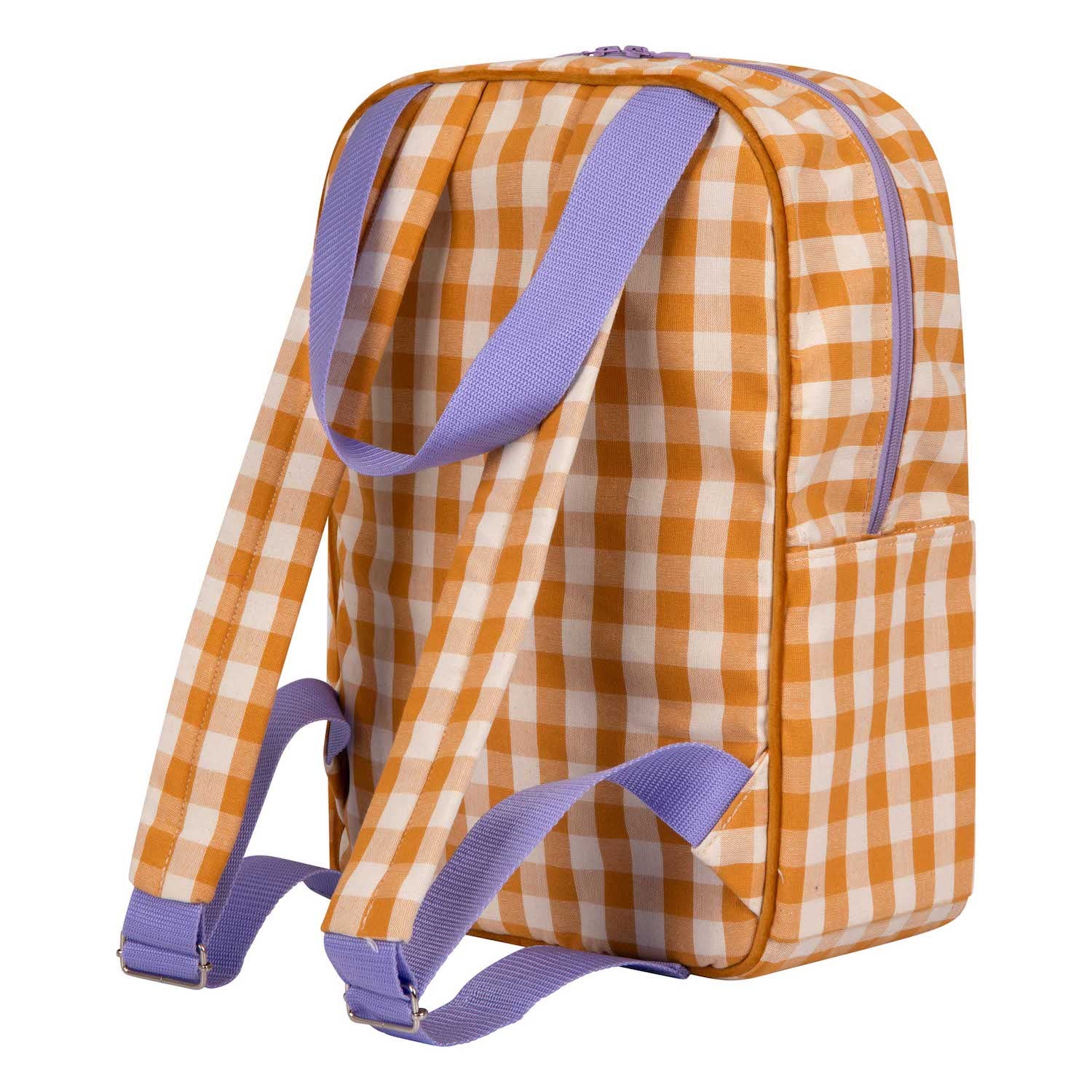 yellow gingham backpack by bettys home. checkered backpack in yellow 3