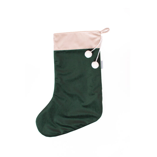 christmas stocking green by Bettys Home. traditional christmas mantel ideas