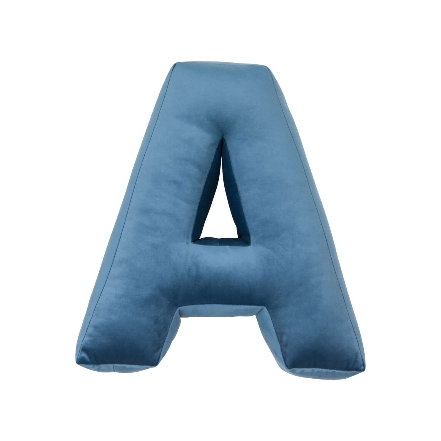Velvet Letter Cushion A in blue by Bettys Home