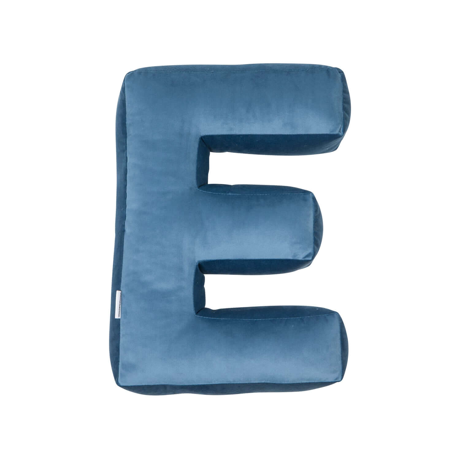 velvet letter cushion e blue by bettys home front picture