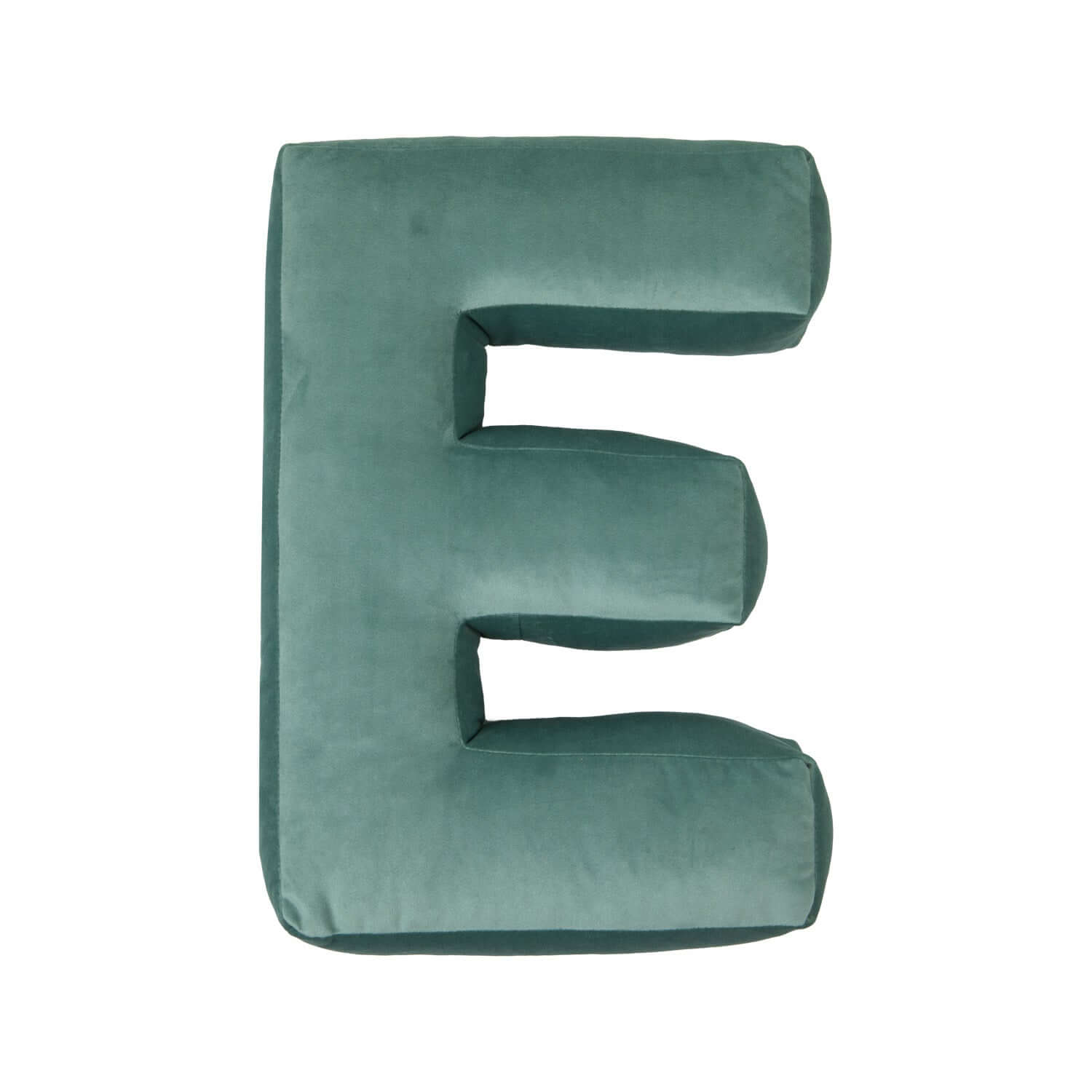 velvet letter cushion e in mint by bettys home front picture