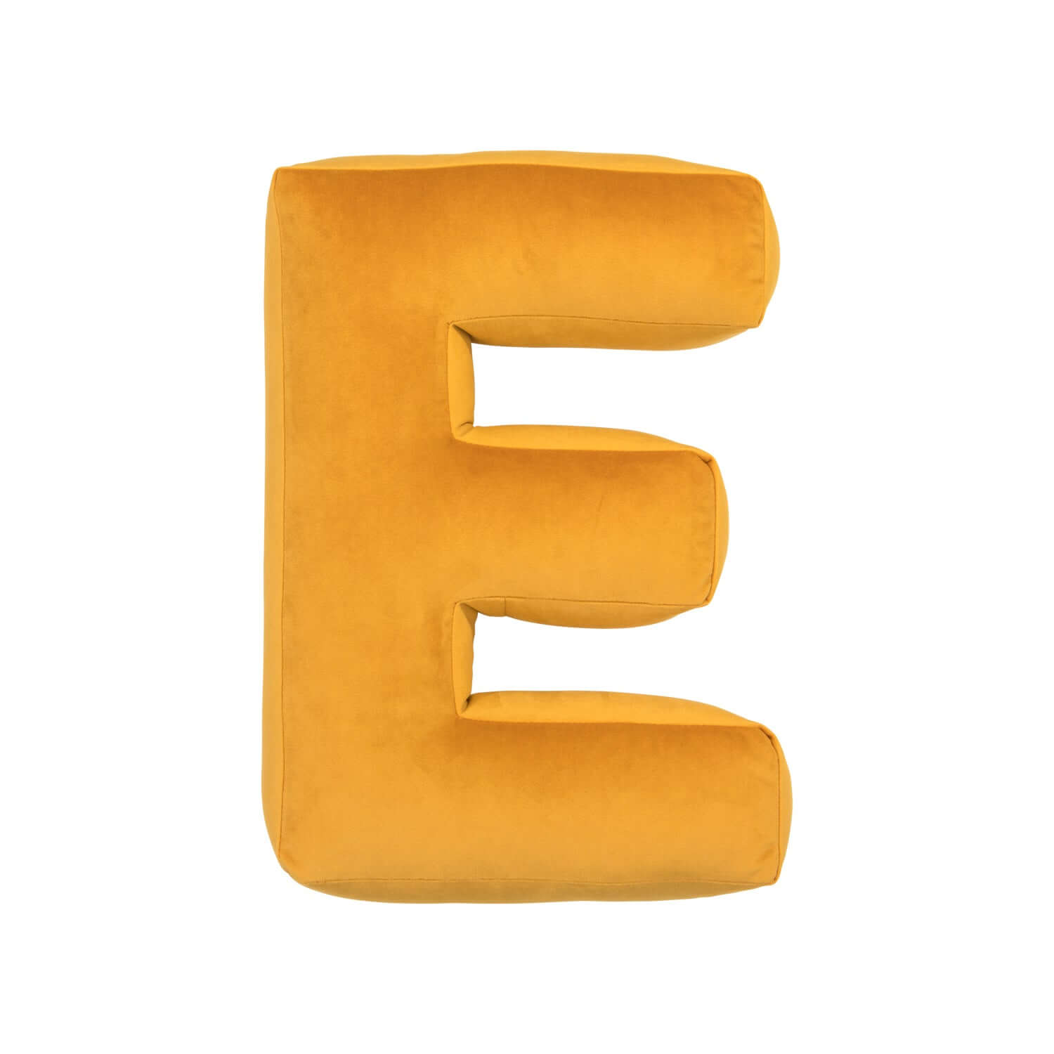 velvet letter cushion e yellow by bettys home front picture