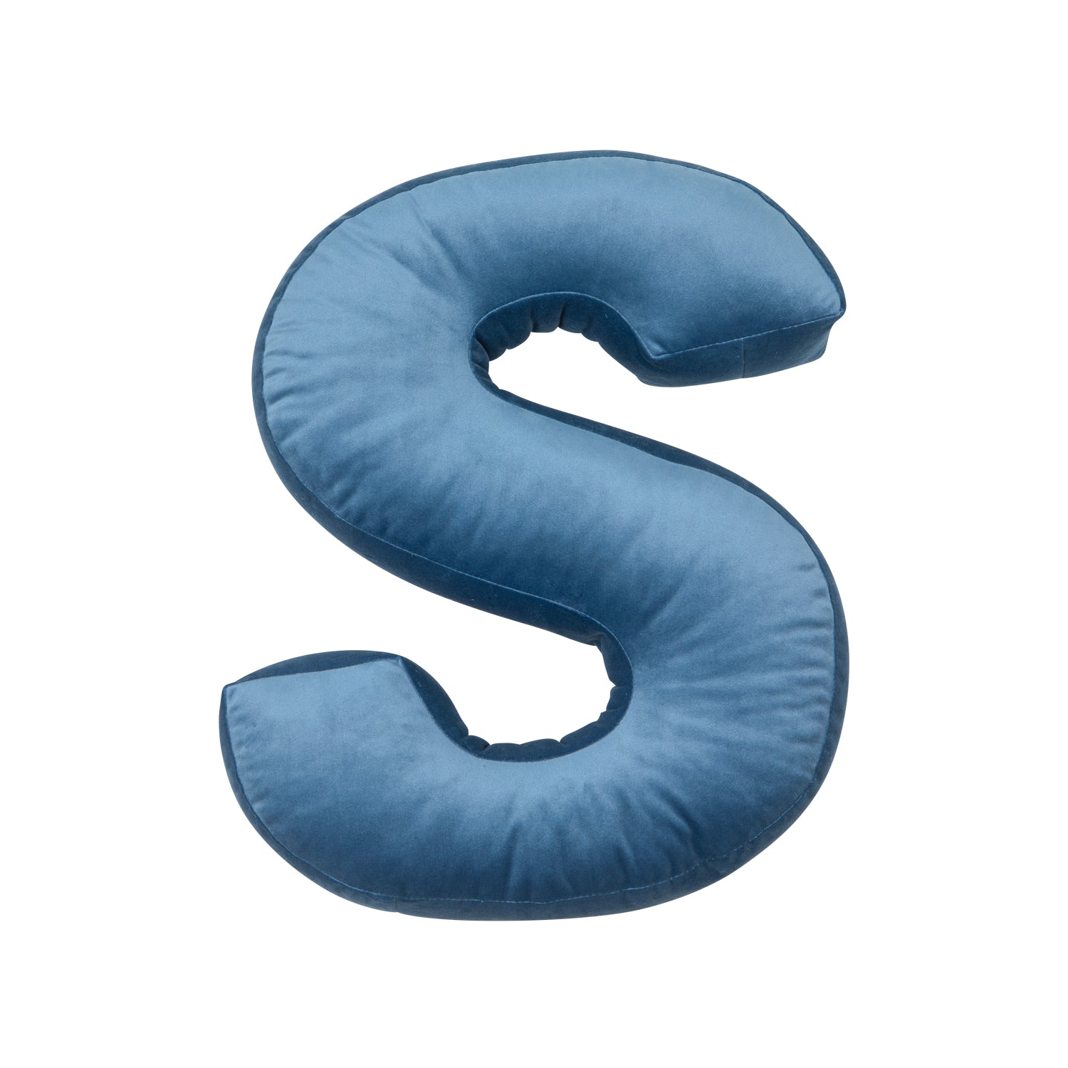 velvet letter cushion s blue by bettys home