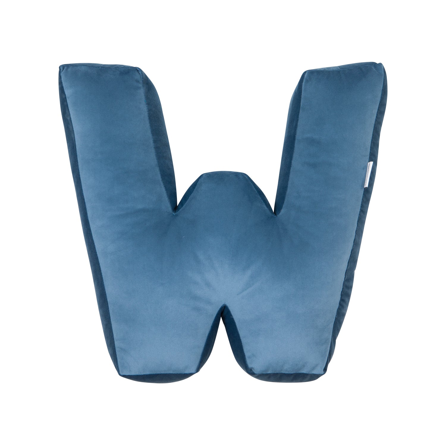 velvet letter cushion w blue by bettys home 