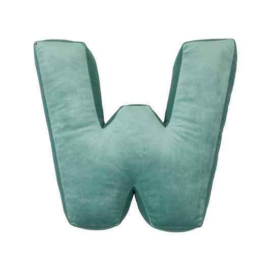 velvet letter cushion w mint by bettys home