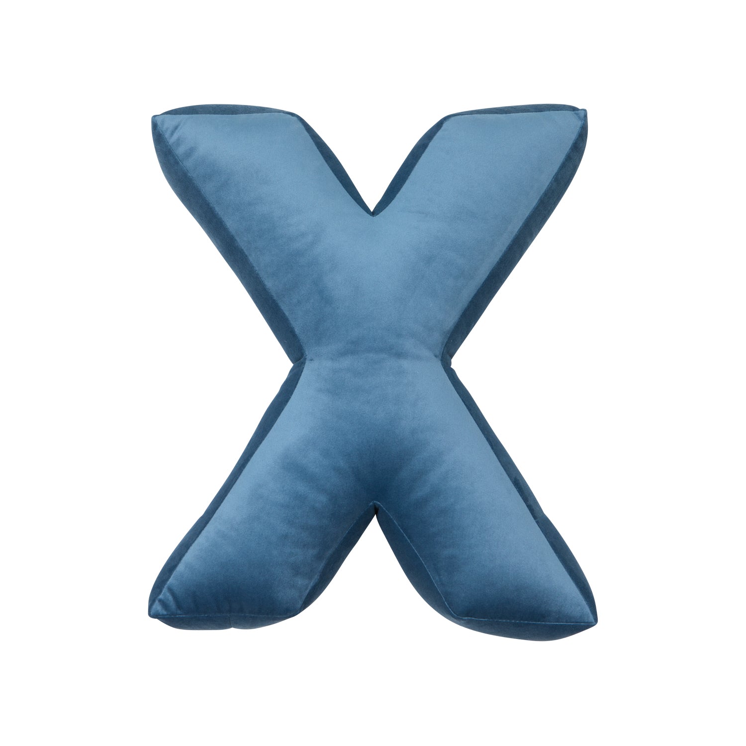 velvet letter cushion x blue by bettys home 