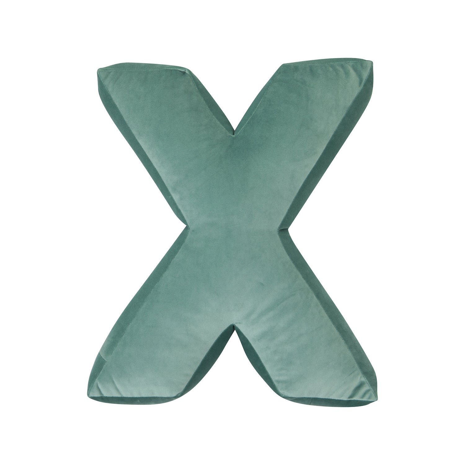 velvet letter cushion x mint by bettys home 