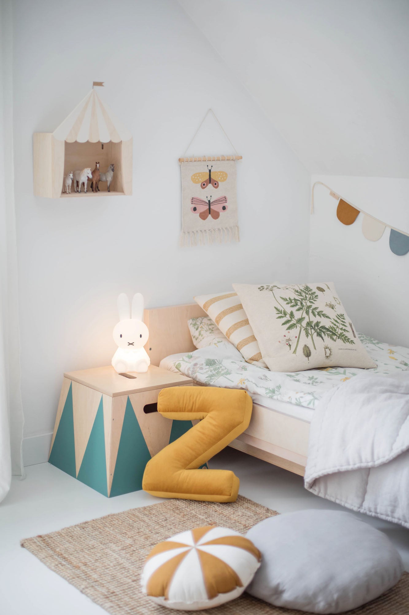 children charming bedroom with velvet letter cushion z yellow by bettys home