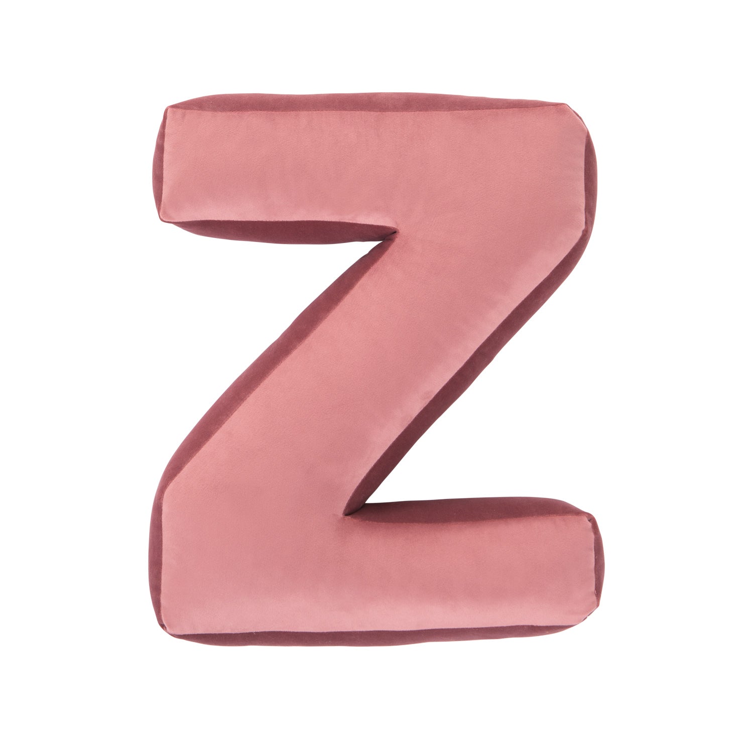velvet letter cushion z old rose pink by bettys home 