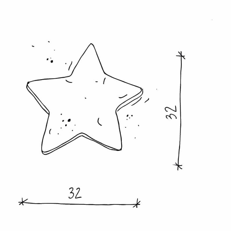 Small star cushion green by bettys home. Kids room wall decoration size picture 