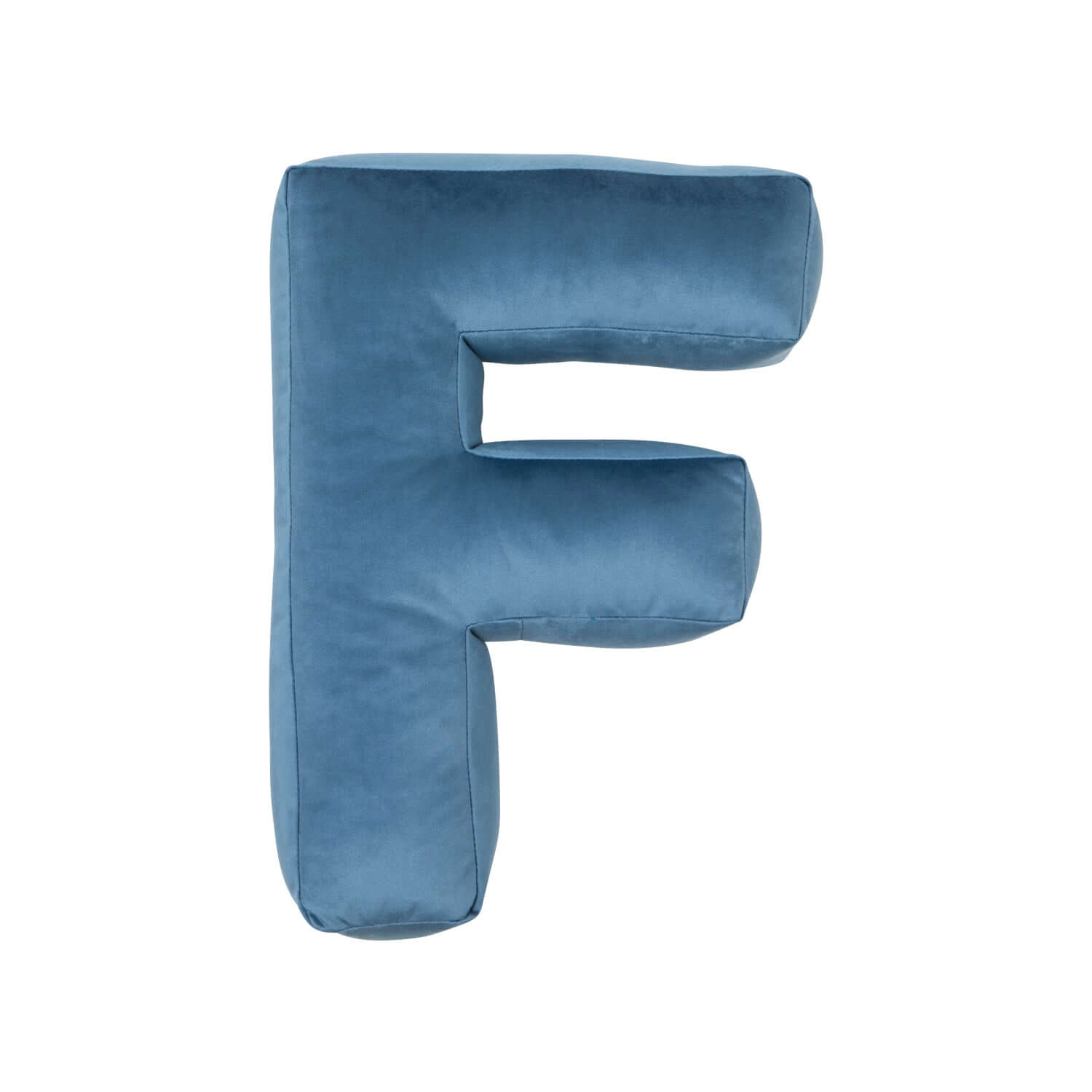 velvet letter cushion f blue by bettys home
